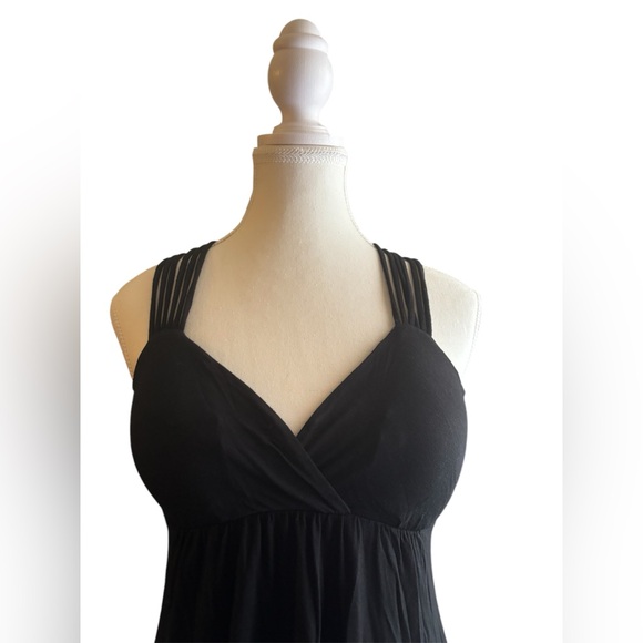 Pink Rose EUC Long Black Dress - Picture 2 of 5